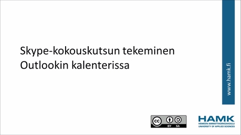 Thumbnail for Skype-kokouskutsun tekeminen Outlookissa
