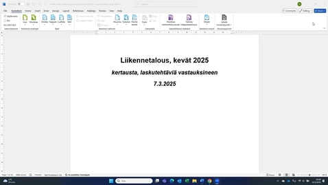 Thumbnail for Liikennetalous 10.3.2025