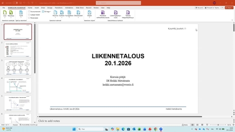 Thumbnail for Liikennetalous 20.1.2026