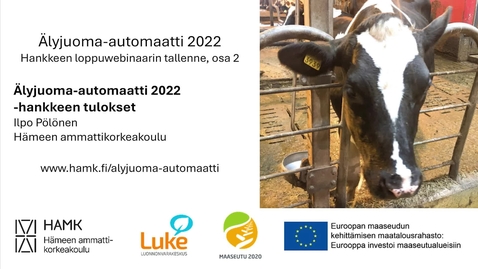 Thumbnail for Älyjuoma-automaatti 2022 -hankkeen tulokset