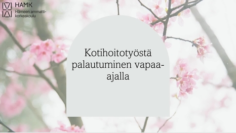 Thumbnail for Kotihoitotyöstä palautumisen keinot vapaa-ajalla