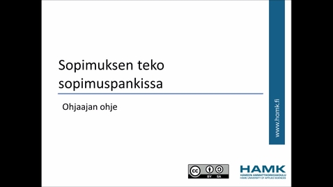 Thumbnail for Ohjaajan Peppi-ohjeet: sopimuksen teko sopimuspankissa