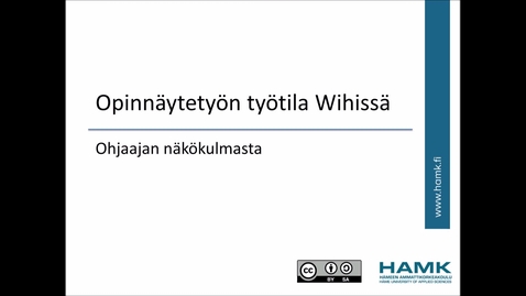 Thumbnail for Wihi-ohjeet: ohjaajan toiminnot Wihin työtilassa