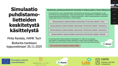 Thumbnail for Simulaatio puhdistamolietteiden keskitetystä käsittelystä (BioKanta)