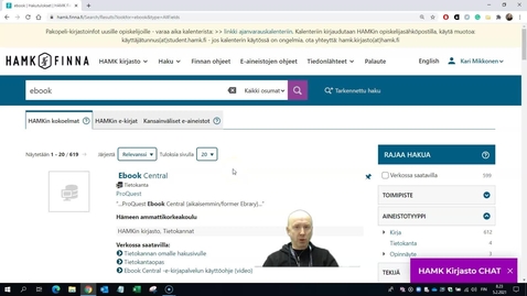 Thumbnail for Ebook Centralin käytön ohjevideo