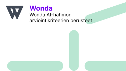 Thumbnail for Wonda AI-hahmon arviointikriteerien perusteet (15 min) - 20.11.2025