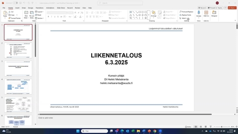 Thumbnail for Liikennetalous 6.3.2025
