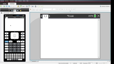 Thumbnail for Sinilause laskimen solvella (TI nSpire CX CAS)