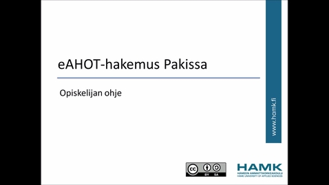 Thumbnail for Opiskelijan Pakki-ohjeet: korkeakouluopintojen hyväksiluku (AHOT)
