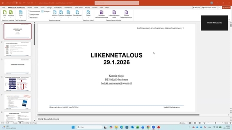 Thumbnail for Liikennetalous 29.1.2026