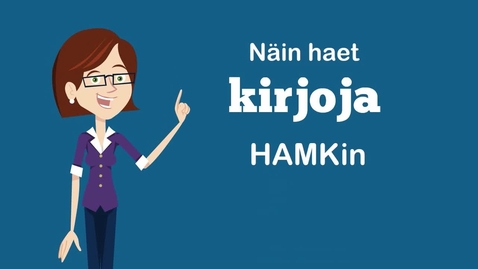 Thumbnail for Kirjojen hakeminen HAMKin Finnan avulla