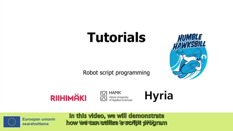 Thumbnail for 07 Ur robot with script file