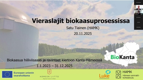 Thumbnail for Vieraslajit biokaasuprosessissa (BioKanta)