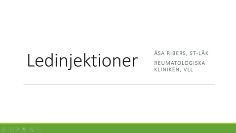 Thumbnail for Ledinjektioner Åsa Ribers