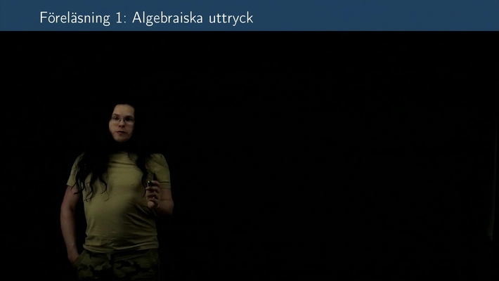 Föreläsning 1b - Basfärdigheter i algebra