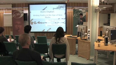 Thumbnail for 071206 Engberg: &quot;Born Digital: Writing Poetry in the Age of New Media&quot;