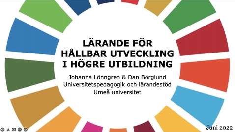 Thumbnail for Lärande för hållbar utveckling i högre utbildning