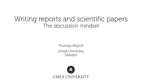 Thumbnail for Part 11: The discussion mindset