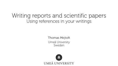 Thumbnail for Part 8: Using references in your writings