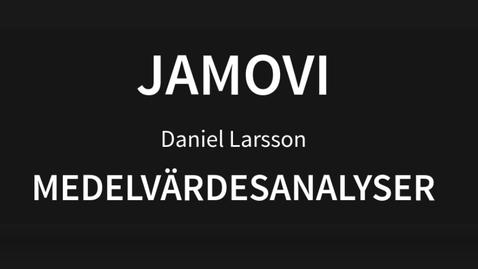 Thumbnail for Medelvärdesanalys i Jamvoi
