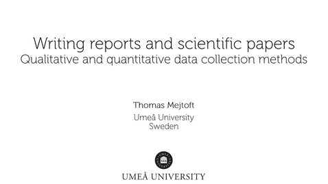 Thumbnail for Part 5: Qualitative and quantitative data collection methods