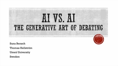 Thumbnail for AI vs. AI - The Generative Art of Debating
