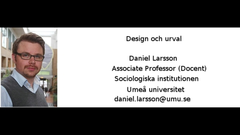 Thumbnail for Design och urval