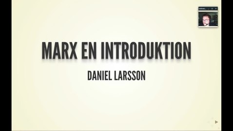 Thumbnail for Marx1: Introduktion till Marx