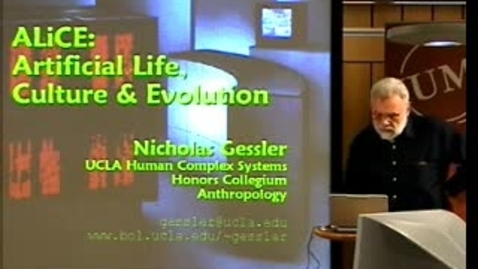 Thumbnail for 050920 Gessler: ” ALiCE - Artificial Life, Culture and Evolution”