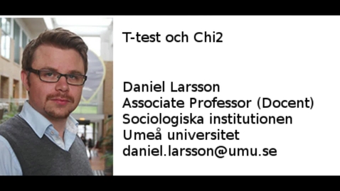 Thumbnail for t-test och chi2