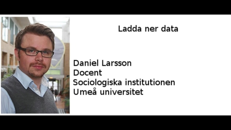 Thumbnail for datainläsning (datamaterial på Cambro)