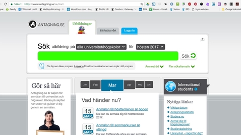 Thumbnail for Att söka kurser på programmet