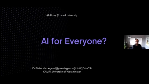 Thumbnail for Pieter Verdegem: AI for Everyone?