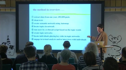 Thumbnail for 140410 Howard: &quot;Why You Need a Macroscope To See Everyday Authority Online: Qualitative Network Analysis for Internet Forum Discourse&quot;