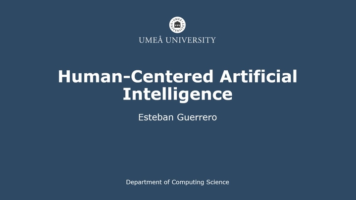 Miniatyrbild för kanal Human-Centered Artificial Intelligence course