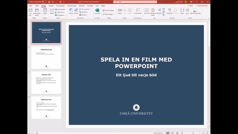 Thumbnail for Spela in en film med PowerPoint