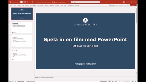 Thumbnail for Spela in en film med PowerPoint