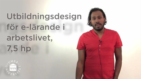 Thumbnail for Utbildningsdesign för E-lärande i arbetslivet