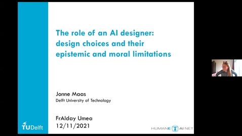 Thumbnail for Jonne Maas: The Role of an AI Designer: design choices and their epistemic and moral limitations