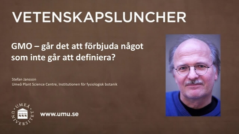 Thumbnail for Vetenskapslunch 23 februari 2017 Stefan Jansson