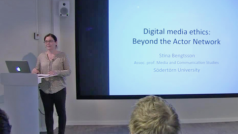 Thumbnail for 180427 Bengtsson: &quot;Digital media ethics&quot;