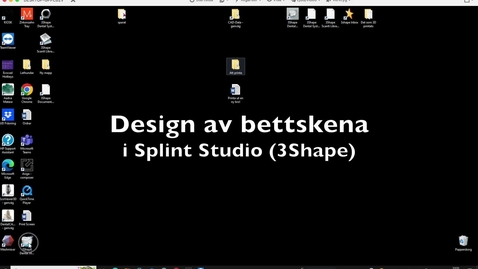 Thumbnail for Bettskena i SplintStudio (3Shape)