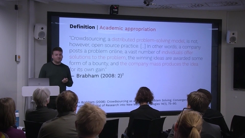 Thumbnail for 191023 Purschke: &quot;Crowdsourcing in the humanities. Experiences from two participatory projects in Luxembourg&quot;