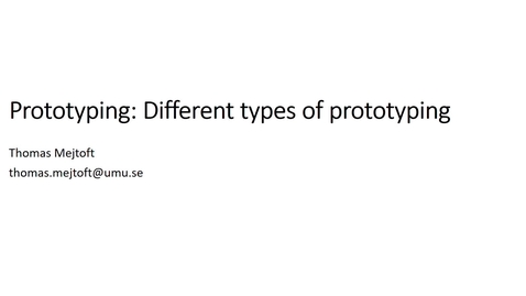Thumbnail for Prototyping: 5. Different types of prototypes