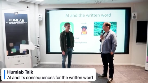 Thumbnail for 231010 Hellström: &quot;AI and the written word&quot;