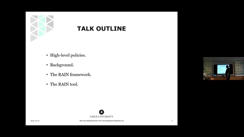 Thumbnail for Mattias Brännström: RAIN Responsible AI Framework