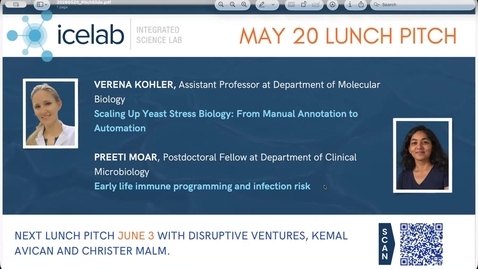 Thumbnail for Lunch Pitch: 2026-05-20: Verena Kohler and Preeti Moar