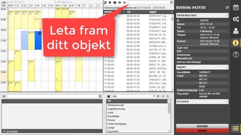Thumbnail for Avboka objekt - TimeEdit