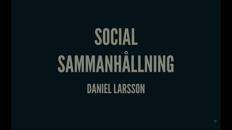 Thumbnail for Durkheim2: Socal sammanhållning