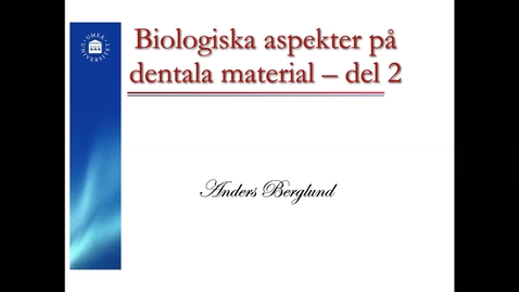 Thumbnail for Biologiska aspekter del 2